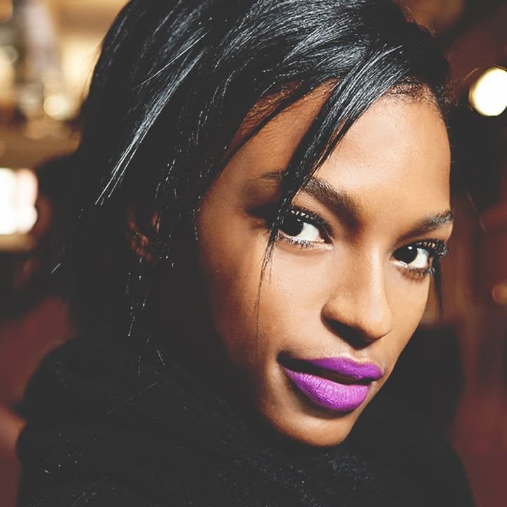 Lip color purple shade